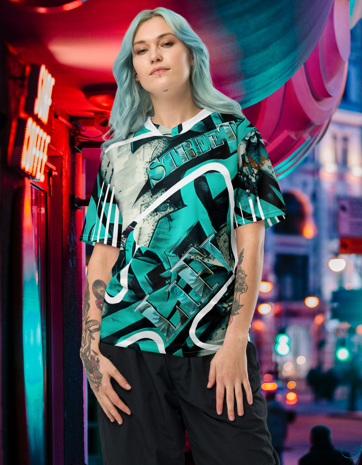 Recycled unisex sports jersey Street Life 2